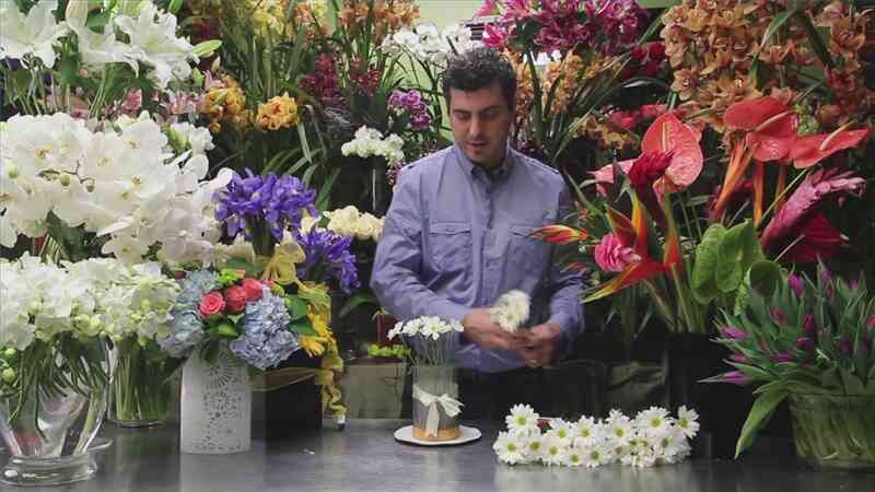 Weiße Gänseblümchen Blumen-Arrangement