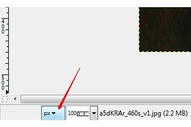 Wie zu Ändern Lineal Einheiten in GIMP