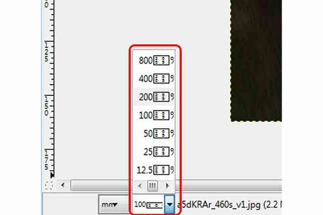 Wie zu Ändern Lineal Einheiten in GIMP