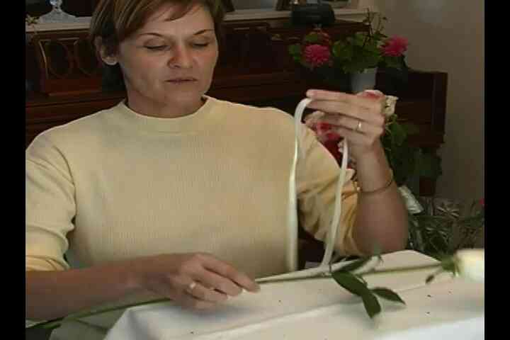 Machen eine einzelne Rose Bouquet Blumen Hochzeitsarrangement