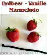 Aufkleber Erdbeer - Vanille Marmelade