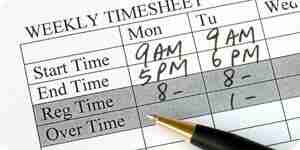 Berechnung der Arbeitszeiten und Überstunden