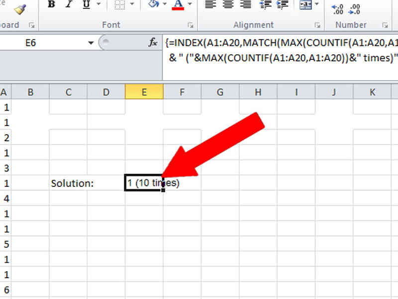 Wie Sie den Modus der Text in Excel 2010 berechnen